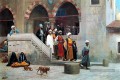 Laissant la mosquée grecque arabe orientalisme Jean Léon Gérôme